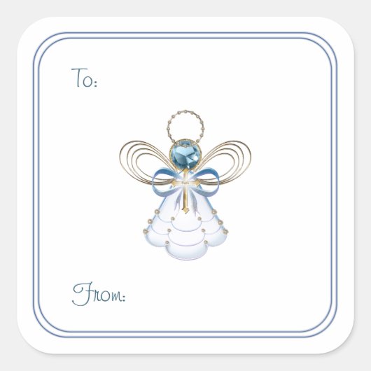 Christmas Angel of Faith - Cadeau labels op Sticke (Voorkant)