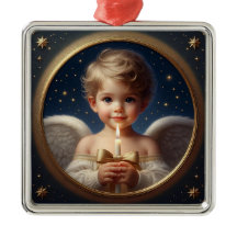 Christmas Angel Ornament with Candle