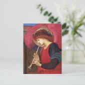 Christmas Angel Post Kaarten - Burne-Jones - Rood Feestdagenkaart (Staand voorkant)