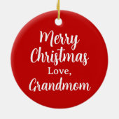 Christmas Angel Red Elegant Gepersonaliseerde Naam Keramisch Ornament (Achterkant)