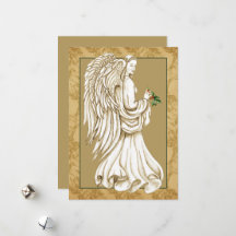 Christmas Angel Religious Holiday Flat Kaart