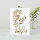 Christmas Angel Religious Holiday Flat Kaart (Staand voorkant)