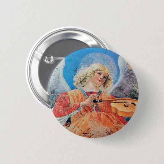 CHRISTMAS ANGEL RONDE BUTTON 5,7 CM (Voorkant /achterkant)