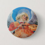 CHRISTMAS ANGEL RONDE BUTTON 5,7 CM<br><div class="desc">Elegant en klassiek ontwerp,  ontwikkeld op basis van een schilderij van Renaissance. Melozzo da Forli,  muziekmakend angel,  detail van een fresco c.1480.</div>