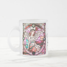 Christmas Angel Rood Glas in lood Raam Matglas Koffiemok