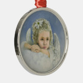 Christmas Angel Round Metalen Ornament (Rechts)