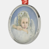 Christmas Angel Round Metalen Ornament (Links)