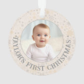 Christmas Angel Sjabloon Naam Foto Acryl Ornament (achterkant)