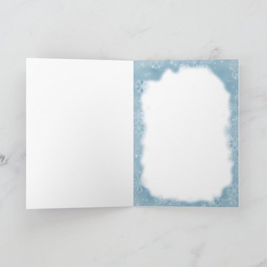 CHRISTMAS ANGEL & SNEEUWVLOKKEN door SHARON SHARPE Feestdagen Kaart (Binnen)