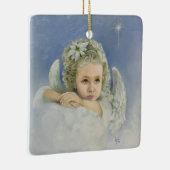 Christmas Angel Square Keramisch Ornament (Rechts)