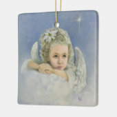 Christmas Angel Square Keramisch Ornament (Links)