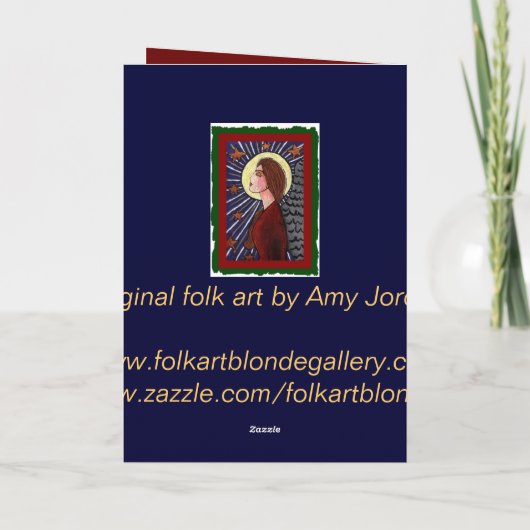 Christmas Angel & Stars - kerstkaart (2) Feestdagen Kaart (Achterkant)