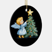 Christmas Angel Sweet and Heartfelt Personalize Keramisch Ornament (Rechts)