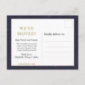 Christmas Angel Town Folk Art Vakantie Verhuizen Aankondigingskaart (Achterkant)