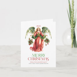 Christmas Angel Typography Kerst Wenskaart