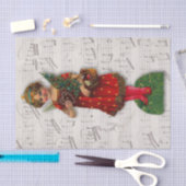 Christmas Angel  Victoriaans Scrap Girl Big Tissuepapier (Craft)