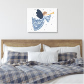 Christmas Angel Vrede op Aarde Hemelse Vakantie Canvas Afdruk (Insitu (Slaapkamer))