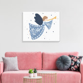 Christmas Angel Vrede op Aarde Hemelse Vakantie Canvas Afdruk (Insitu (Woonkamer))
