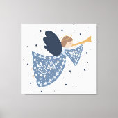 Christmas Angel Vrede op Aarde Hemelse Vakantie Canvas Afdruk (Voorkant)