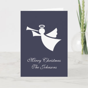 Christmas Angel wenskaart met aangepaste groet Feestdagen Kaart