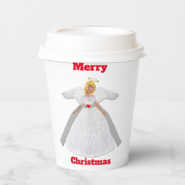 Christmas Angel White Paper Cup Papieren Bekers
