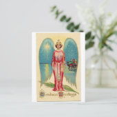 Christmas angel with decorative wings feestdagenkaart (Staand voorkant)