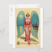 Christmas angel with decorative wings feestdagenkaart (Voorkant / Achterkant)