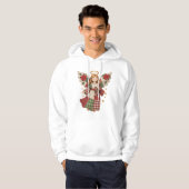 Christmas Angel with Golden Stars Hoodie (Voorkant volledig)
