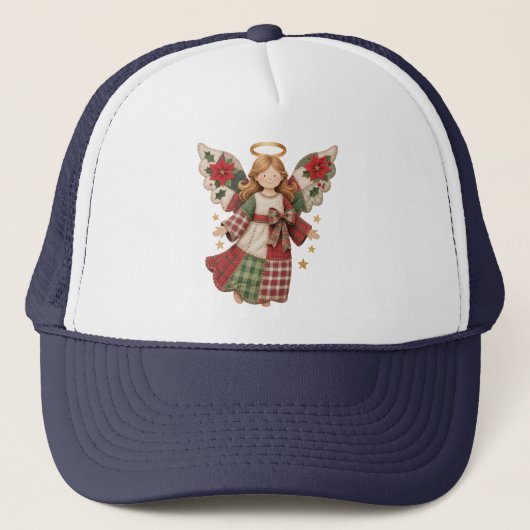 Christmas Angel with Golden Stars Trucker Pet (Voorkant)