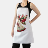 Christmas Angel with Holiday Flowers Schort (Insitu)