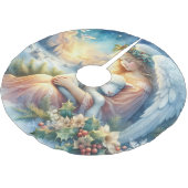 Christmas Angel with Lamb in Winter Peace Kerstboom Rok (Gekanteld)