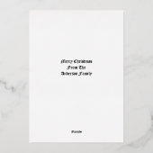 Christmas Angel With Tree Retro Victorian Era Folie Feestdagenkaart (Achterkant)