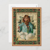 Christmas Angel with Violin Feestdagenkaart (Voorkant / Achterkant)