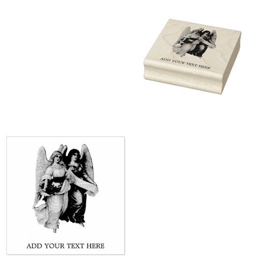  "CHRISTMAS ANGEL" WOOD ART STAMP RUBBERSTEMPEL (Gestempeld)