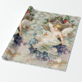 CHRISTMAS ANGEL WRAPPING PAPIER (Uitgerold)