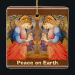 Christmas Angels aankondiging Keramisch Ornament<br><div class="desc">Christmas Angels kondigen rust en blijdschap aan met Christelijke kerstversiering met afbeeldingen uit de klassieke en hedendaagse kunst</div>