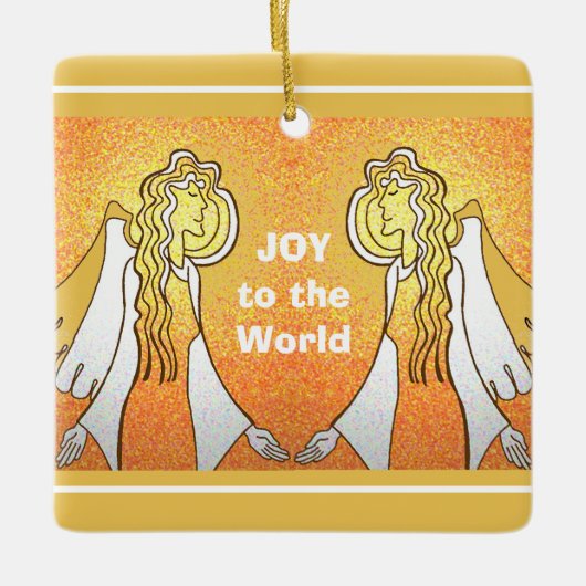 Christmas Angels aankondiging Keramisch Ornament (Voorkant)