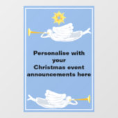 Christmas Angels aankondiging Raamsticker (Vel)