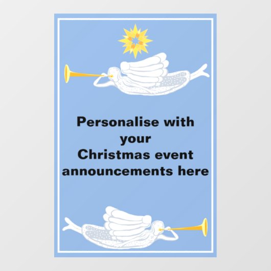 Christmas Angels aankondiging Raamsticker (Vel)