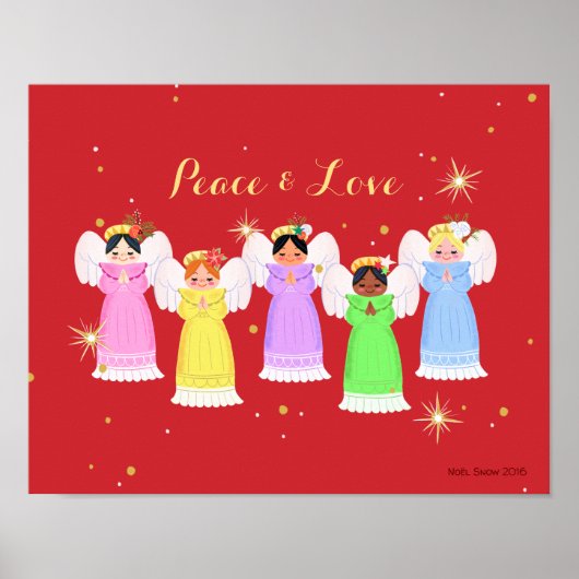 Christmas Angels Art Print (Voorkant)