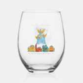 Christmas Angels Bring Joy and Tidings Home Decor! Wijnglas Zonder Voet (Voorkant)