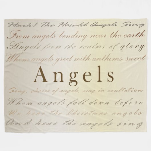 Christmas Angels Fleece Deken (Voorkant (Horizontaal))