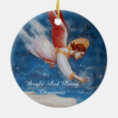CHRISTMAS ANGELS IN BLUE.FLIGHT IN EGYPTE VLIEGEN KERAMISCH ORNAMENT (Achterkant)
