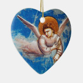 CHRISTMAS ANGELS IN BLUE.FLIGHT IN EGYPTE VLIEGEN KERAMISCH ORNAMENT (Rechts)