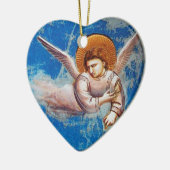 CHRISTMAS ANGELS IN BLUE.FLIGHT IN EGYPTE VLIEGEN KERAMISCH ORNAMENT (Links)