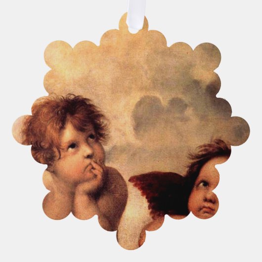 Christmas Angels Paper Ornament Card (Voorkant)