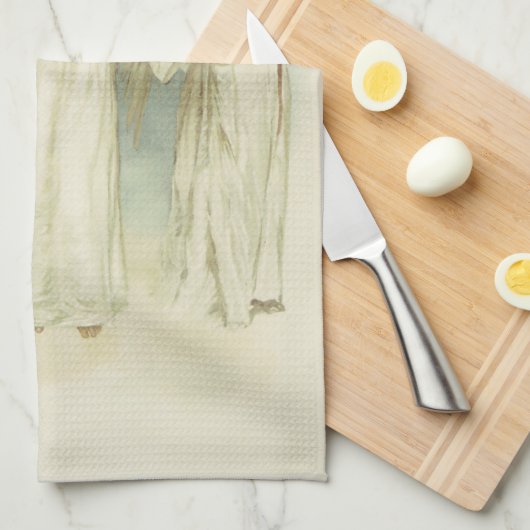 "CHRISTMAS ANGELS" THEEDOEK (Quarter Fold)