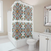 Christmas angels veelkleurig douchegordijn (In situ)