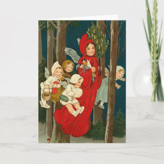 Christmas Angels Vintage Christmas Kaart