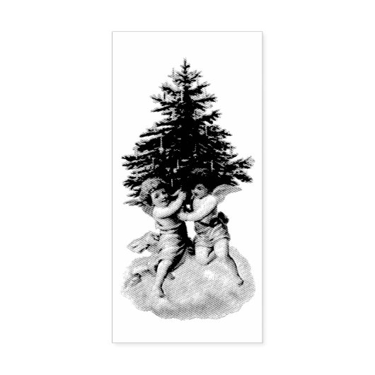  "CHRISTMAS ANGELS" WOOD ART STAMP RUBBERSTEMPEL (Afrduk)
